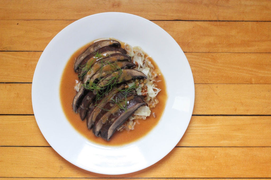 Barley Roasted Portobello and Fennel Salad