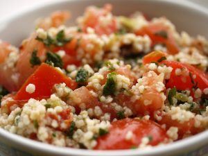 closeup bowl of couscous