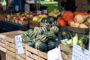 squash in a farmers market