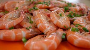 plate of prawns