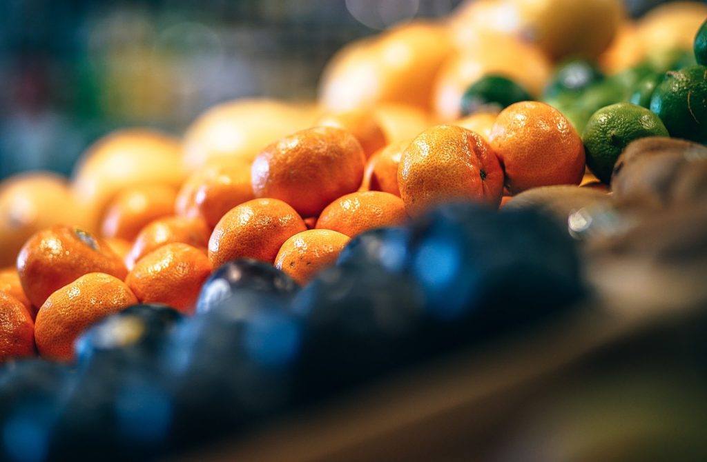 oranges, tangerines, plums