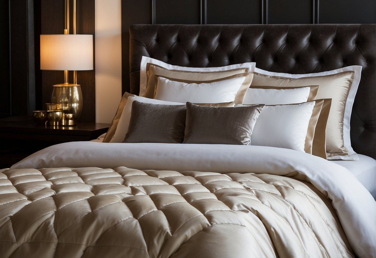 Luxurious hotel bedding
