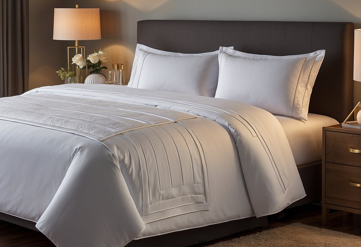 white hotel bedding